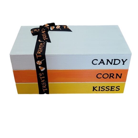 Candy corn Halloween tiered tray decor - Picture 2 of 4